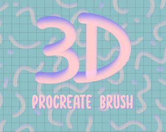 Set di pennelli 3D Doodle Procreate / Pennello scarabocchio Taper 3D Procreate / Pacchetto pennelli 3D Procreate / Pacchetto pennelli procreate download digitale