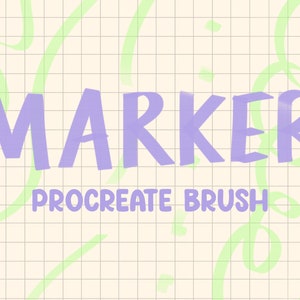 Marker Doodle Procreate Pinsel / Procreate Marker zum Kritzeln und Illustrieren / Einfacher Markerpinsel / Procreate Pinsel digitaler Download
