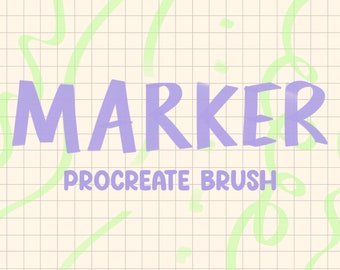 Pennello Marker Doodle Procreate / Pennarello Procreate per scarabocchiare e illustrare / Pennello pennarello facile / Procreate pennelli download digitale