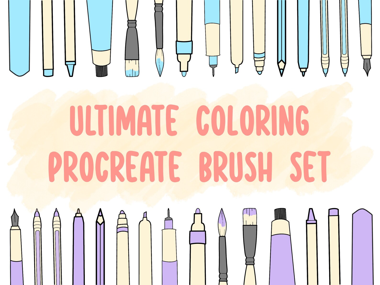 Ultimate Procreate Coloring Brush Pack / Coloring Procreate Brush Pack ...