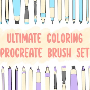 Ultimate Procreate coloring brush pack / coloring procreate brush pack / coloring brush / procreate iPad brush pack digital download