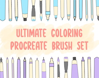 Ultimate Procreate coloring brush pack / coloring procreate brush pack / coloring brush / procreate iPad brush pack digital download