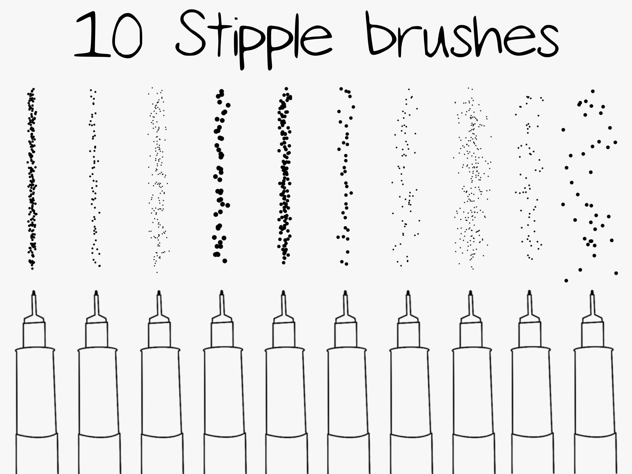 Mega Fine Liner Brush Set for Procreate 80 Procreate Liner Etsy