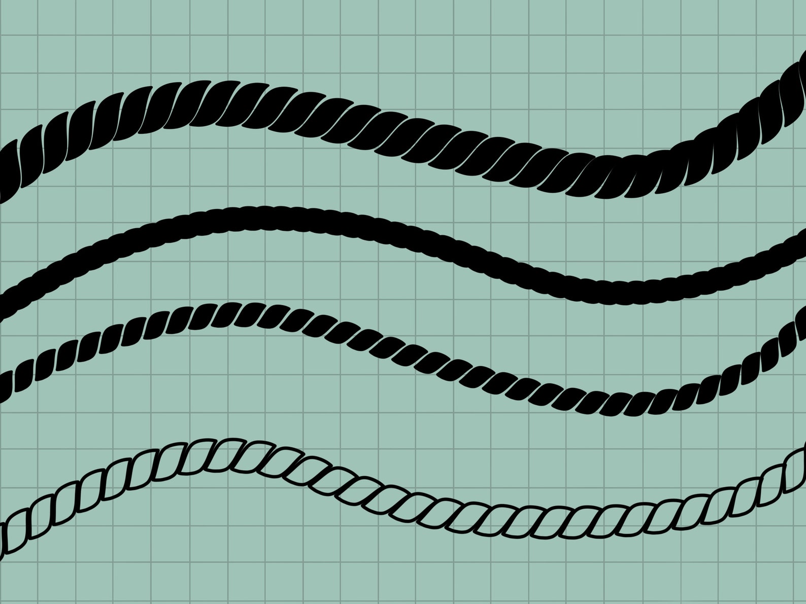 Rope Procreate Brush Pack / Border Procreate Doodle Pack / Doodling