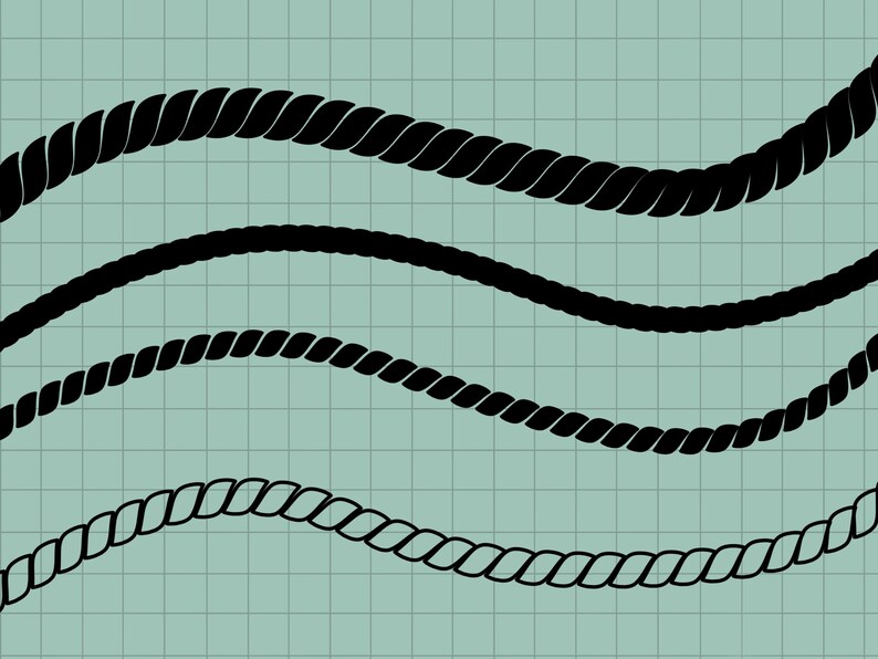 Rope Procreate Brush Pack / Border Procreate Doodle Pack / Doodling