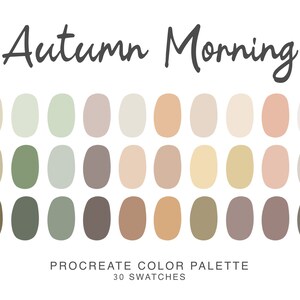 Autumn Morning Procreate Color Palette, iPad Procreate Illustration, color swatches for Procreate Art