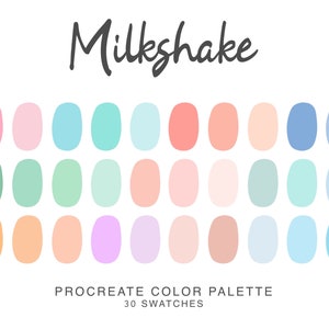 Milkshake Procreate Color Palette - Vibrant Summer Colors for Digital Art - iPad illustration Palette