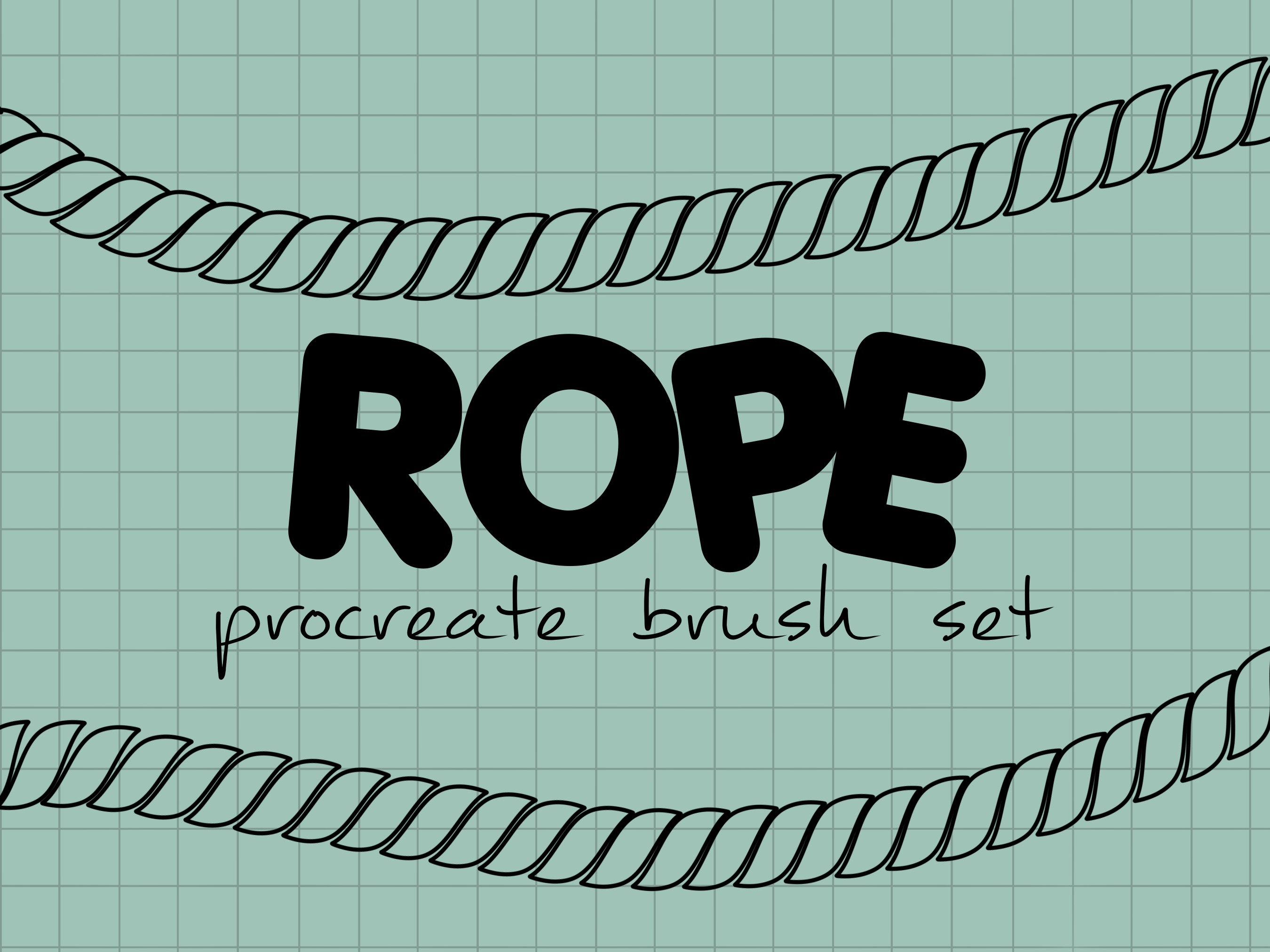 Rope Procreate Brush Pack / Border Procreate Doodle Pack / Doodling ...
