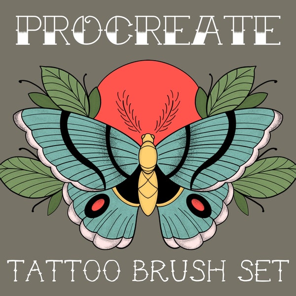 Procreate Ink Tattoo Brushes Bundle / tattoo Ipad brush set / tattoo procreate color palette / tattoo ink pack digital download