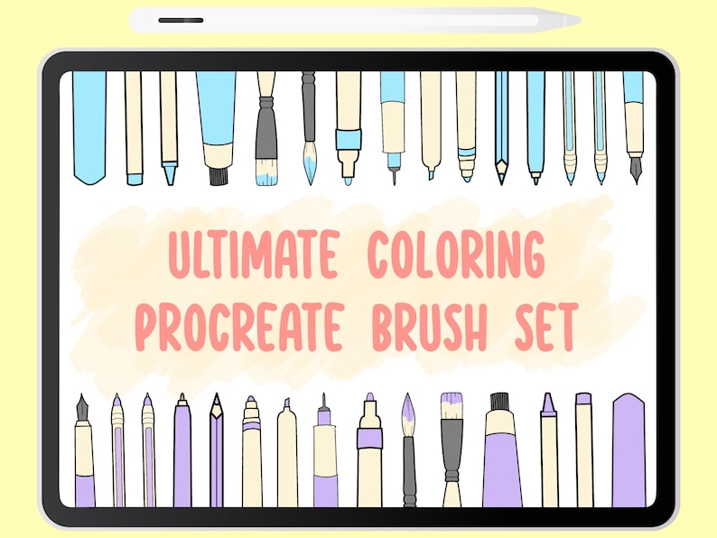 Ultimate Procreate Coloring Brush Pack / Coloring Procreate Brush Pack ...