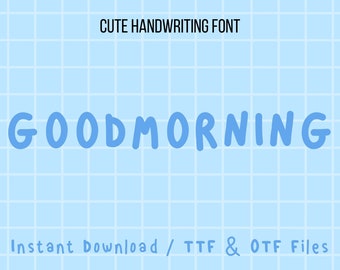 Handwritten Font for digital planner / note-taking - Cute and Neat Handwriting - Goodnotes Font - Commercial Use Font
