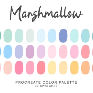 Marshmallow Procreate Color Palette - Vibrant Summer Colors for Digital Art - iPad illustration Palette
