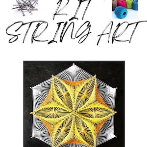 pdf kit string art stella  / pattern digitale da stampare