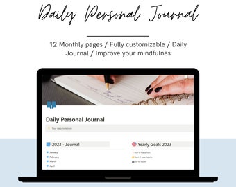 Diario personal diario Ultimate Life Planner All in One Notion Dashboard Personal Planner Estética Minimal ADHD Planner