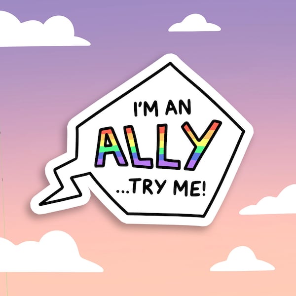 Ally Sticker | Queer Chameleon | LGBTQ+ Pride Sticker