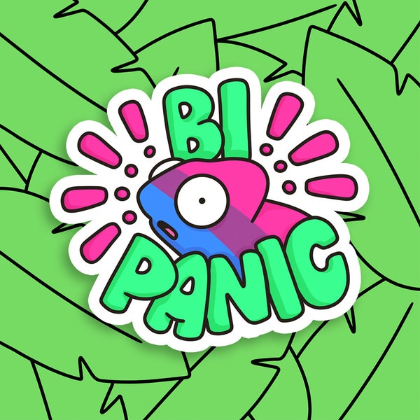 Bi Panic Vinyl Sticker | Queer Chameleon