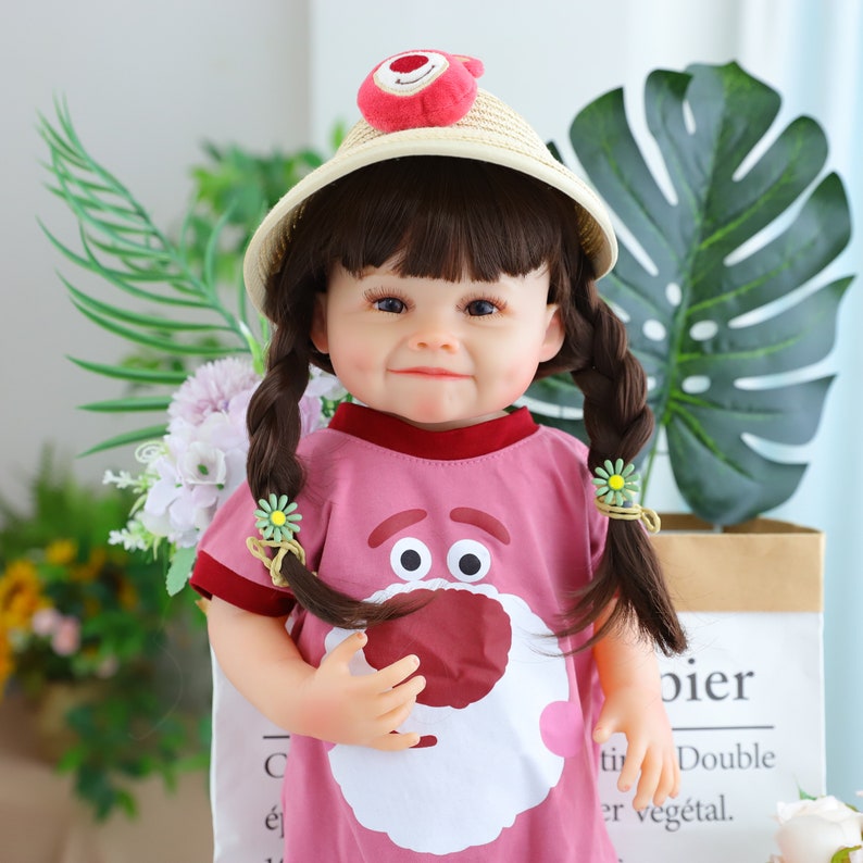 55 Cm/22 Inch Full Silicone Reborn Doll Standing Reborn Baby Etsy