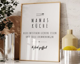Funny kitchen poster | Kitchen poster | Kitchen pictures | Dining room | Kitchen decoration | Decorative kitchen dining room picture | Recipe poster | Mama's kitchen 294