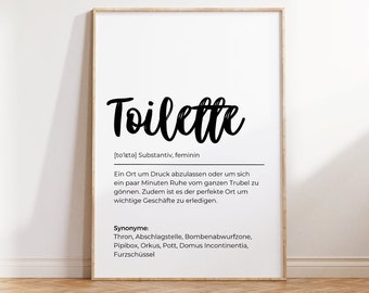 Badezimmer Bilder | Badezimmer Poster | Gäste WC Bild | Toilette Bild | Toilette Poster | Toilette Definition | Einzugsgeschenk lustig 161
