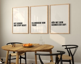 Siéntate derecho cartel | Póster cocina | Póster de cocina | Cuadros de cocina | Fotos del comedor | Decoración de cocina | Decoración cocina | Póster comedor imagen 206
