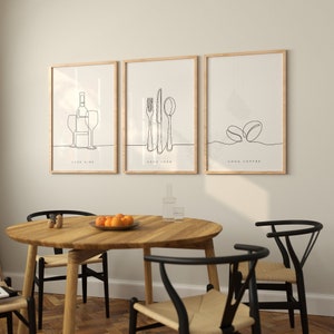 Kitchen poster set | Kitchen poster | Kitchen poster | Kitchen pictures | Dining room kitchen decoration | Dining room picture | Housewarming gift picture 228