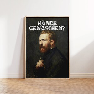 Vintage Restroom Art - Funny Portrait Print Guest Bathroom - Funny Toilet Poster - Bathroom Art Humor - Bathroom Wall Art -John Russells Portrait of Vincent van Gogh (1886)