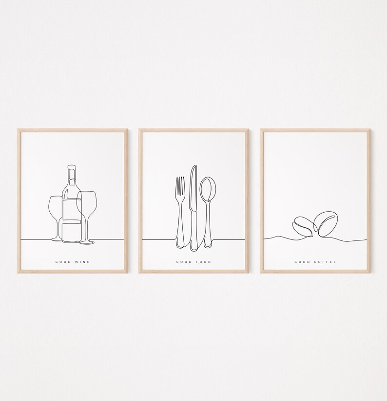 Küchen Poster Set Poster Küche Küchenposter Küchenbilder Esszimmer ...