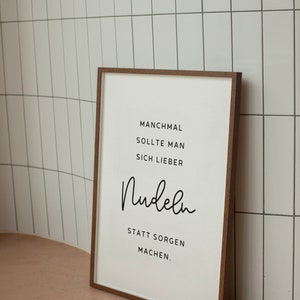 Mach dir Nudeln statt Poster Poster Küche Etsy.de