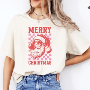 Retro Santa Tee, Santa Tee, Vintage Graphic Tee, Merry Christmas Shirt, Vintage Santa Graphic Tee, Classic Christmas