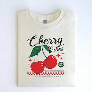 Retro Cherry Vibes Shirt, Cherry Shirt, Vintage Fruit Design, Fruit Lover, Retro Shirt, Unisex