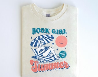 Book Girl Summer T-Shirt: Book Lover Gift