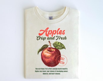 Retro Apple Graphic T-Shirt: Unisex Cotton Tee