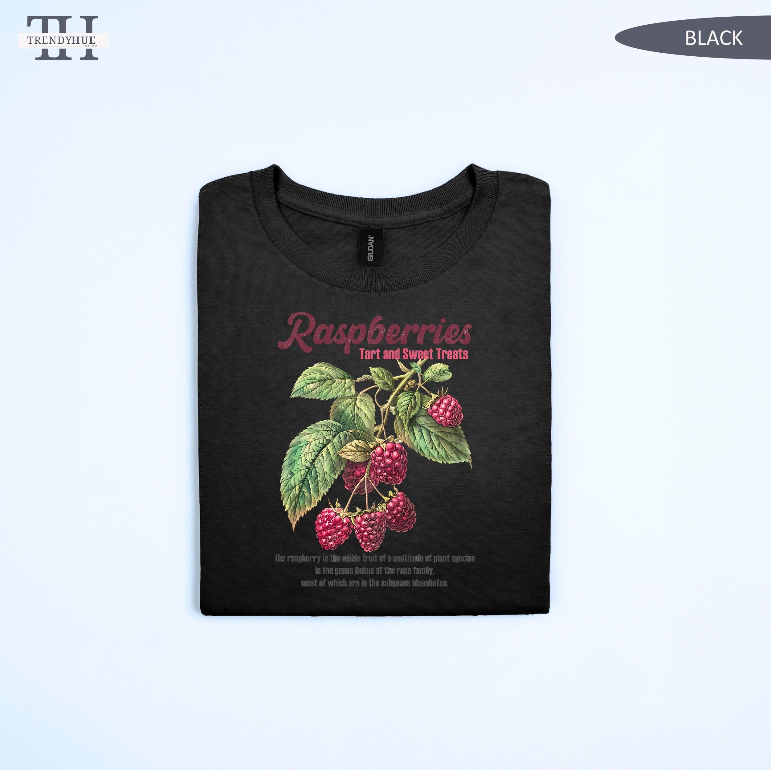 Retro Raspberries Graphic Shirt: Vintage Fruits Cotton Tee - Etsy