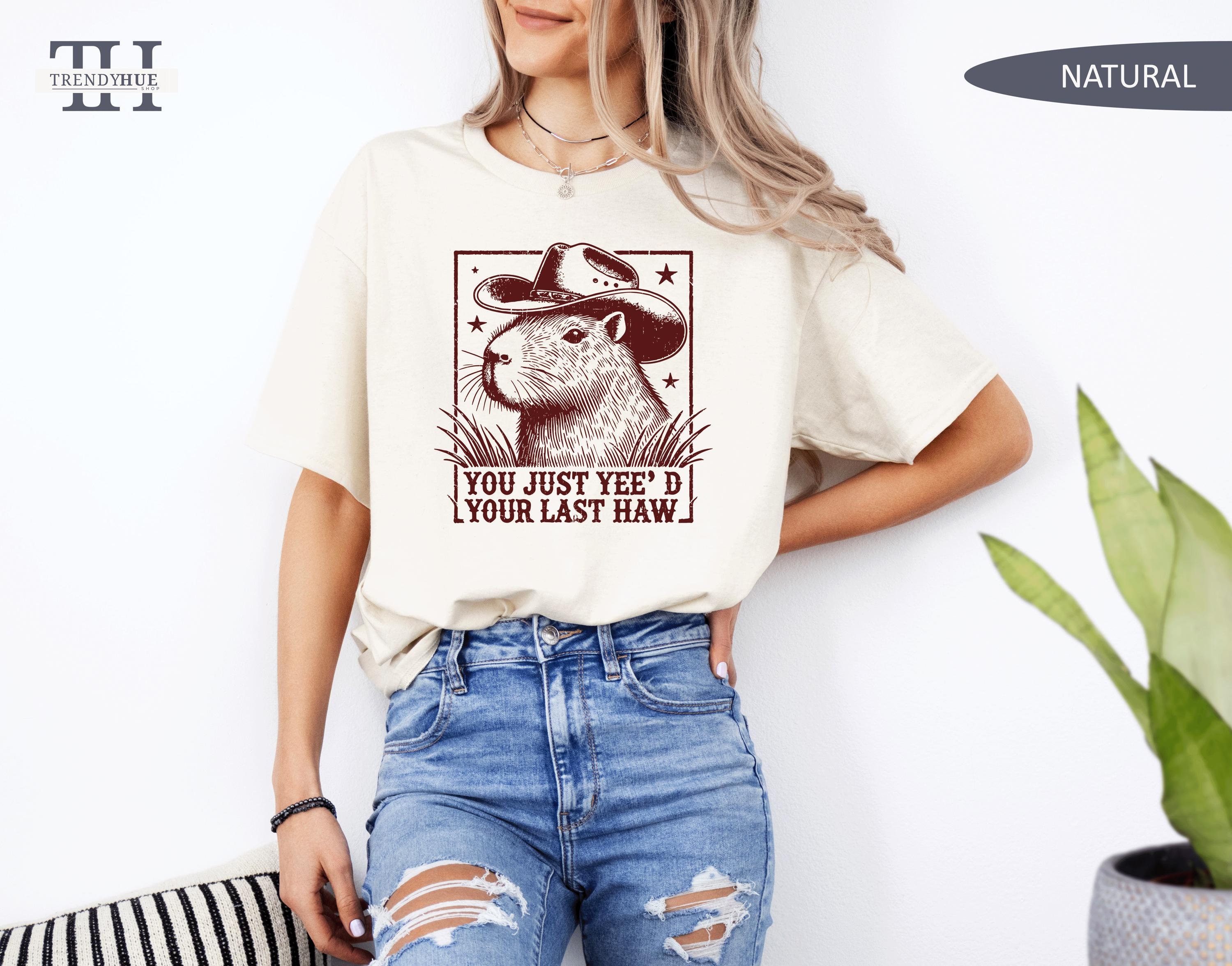 You Just Yee'd Your Last Haw | Capybara T-Shirt | Retro 90s Western Shirt | Vintage Graphic Tee | Funny T-Shirt | Gift For Him & Her