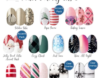 Nageldesignsets voor de winterse feestdagen voor gepersonaliseerde manicures | Kerst • Chanoeka • Nieuwjaar