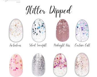 Kits de uñas con purpurina para manicuras personalizadas / Diseños degradados brillantes