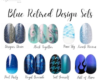 カラーストリート廃盤ブルーデザイン * 100%本物のネイルポリッシュ * アメリカ製 * マニキュア *