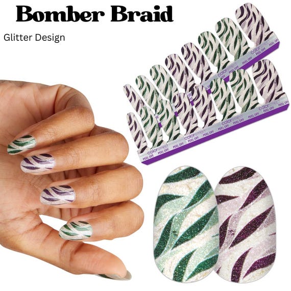 カラーストリート廃盤のパープルデザイン * 100%本物のネイル