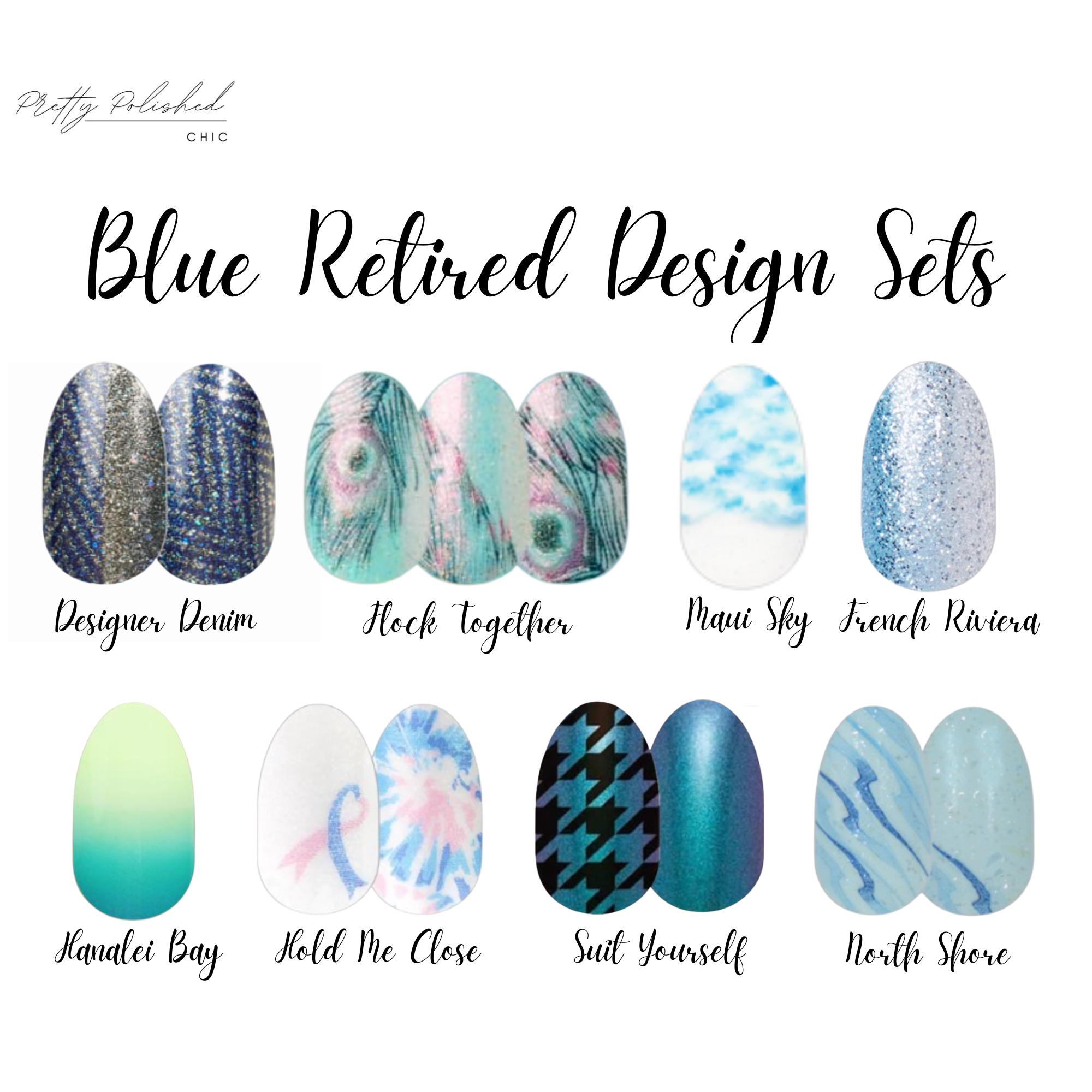 Blue Nail Design Sets for Personalized Manicure Creations Genuine Retired Designs
