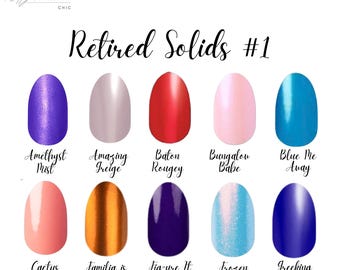Sets de diseño de uñas de color sólido para manicuras personalizadas / Colección de colores para mezclar y combinar