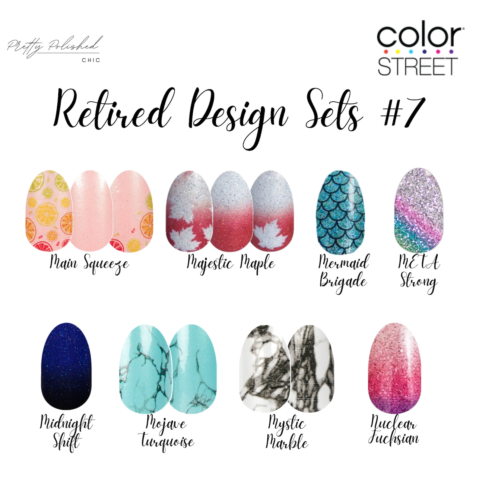 Color Street Retired Design Sets Ape 100 Real Nail Polish Etsy