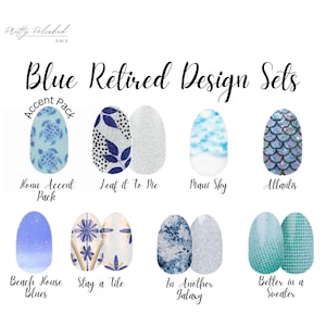 Color Street Retired BLUE Designs * 100% Real Nail Polish * Made In The USA *  Manicure *