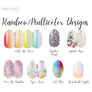 Color Street Retired RAINBOW Designs * 100% Real Nail Polish * Made In The USA *  Manicure *