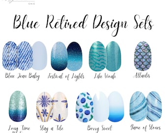 Color Street Retired BLUE Designs * 100% Real Nail Polish * Made In The USA *  Manicure *