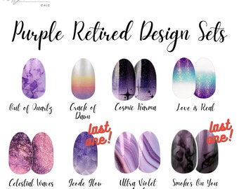 Color Street Retired PURPLE Designs * 100% Real Nail Polish * Made In The USA *  Manicure *