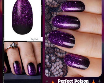 カラーストリート廃盤のパープルデザイン * 100%本物のネイル