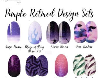 Color Street Retired PURPLE Designs * 100% Real Nail Polish * Made In The USA *  Manicure *