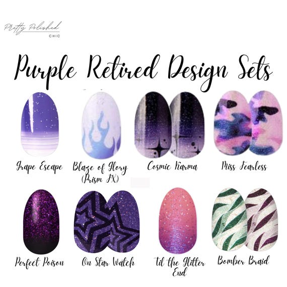 カラーストリート廃盤のパープルデザイン * 100%本物のネイル