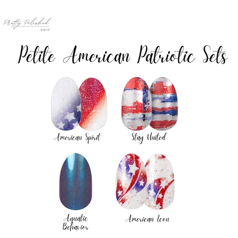 Patriottische nageldesignsets voor gepersonaliseerde manicures | Rood, wit en blauwe designs afbeelding 2