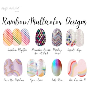 Color Street Retired RAINBOW Designs * 100% Real Nail Polish * Made In The USA *  Manicure *